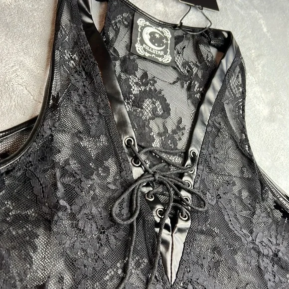 NWT Killstar Desert Rose Lace Bodysuit Black Size Medium - Picture 8 of 11
